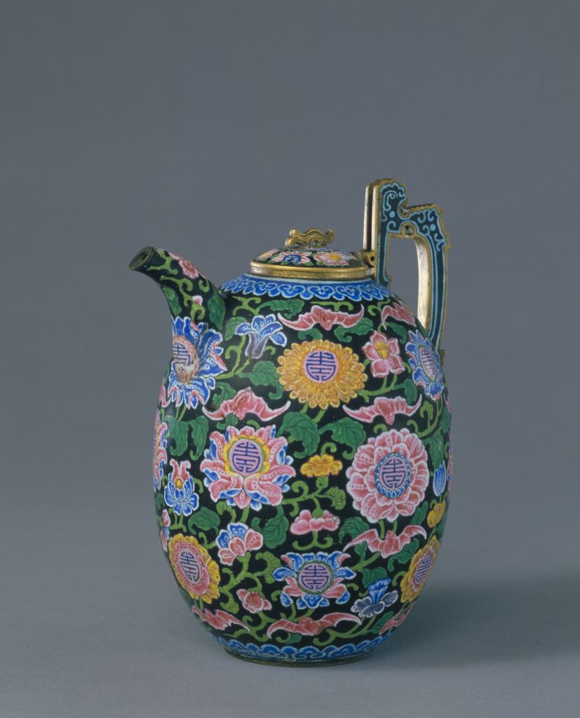 图片[1]-Yongzheng style enamel longevity flower pattern brine pot-China Archive